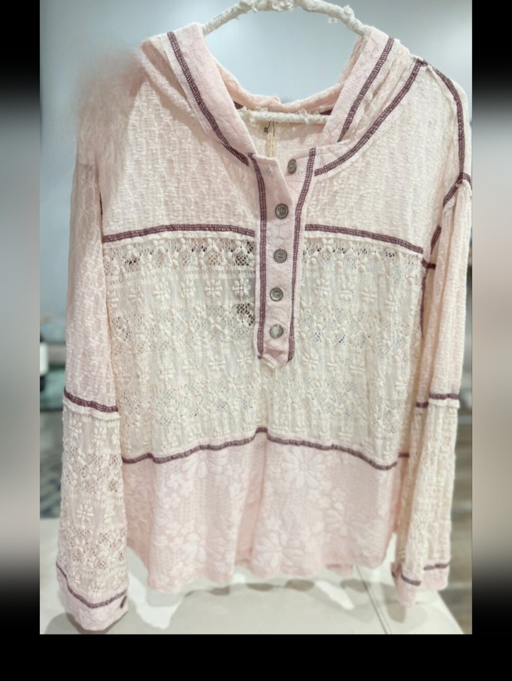 POL Crochet Lace Hoodie - Picture 2 of 3